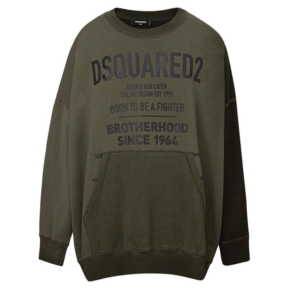 Dsquared² Green Cotton Men's Sweatshirt